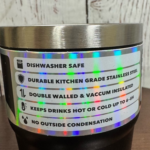 Everyday Dose 16 oz double walled stainless steel vacuum insulated Black Tumbler - Picture 11 of 13